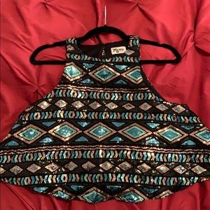 Sequin Crop Top
